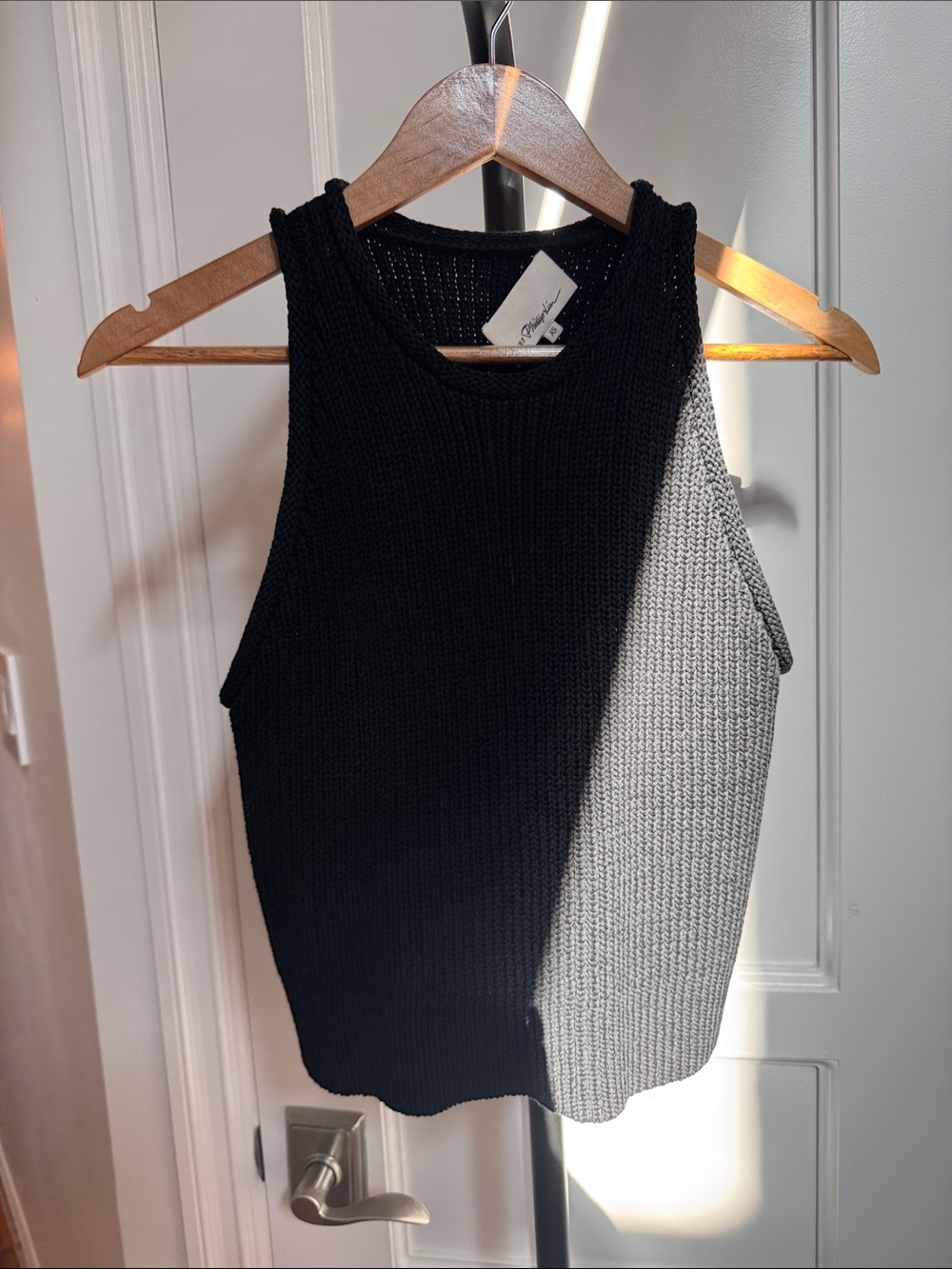3.1 Phillip Lim Black Knit Ribbed Tank